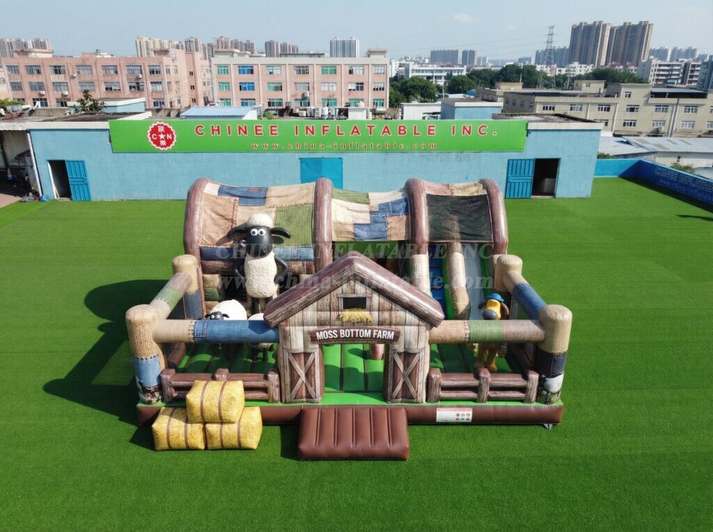 T2-7156 Shaun The Sheep Theme Inflatable Bouncer