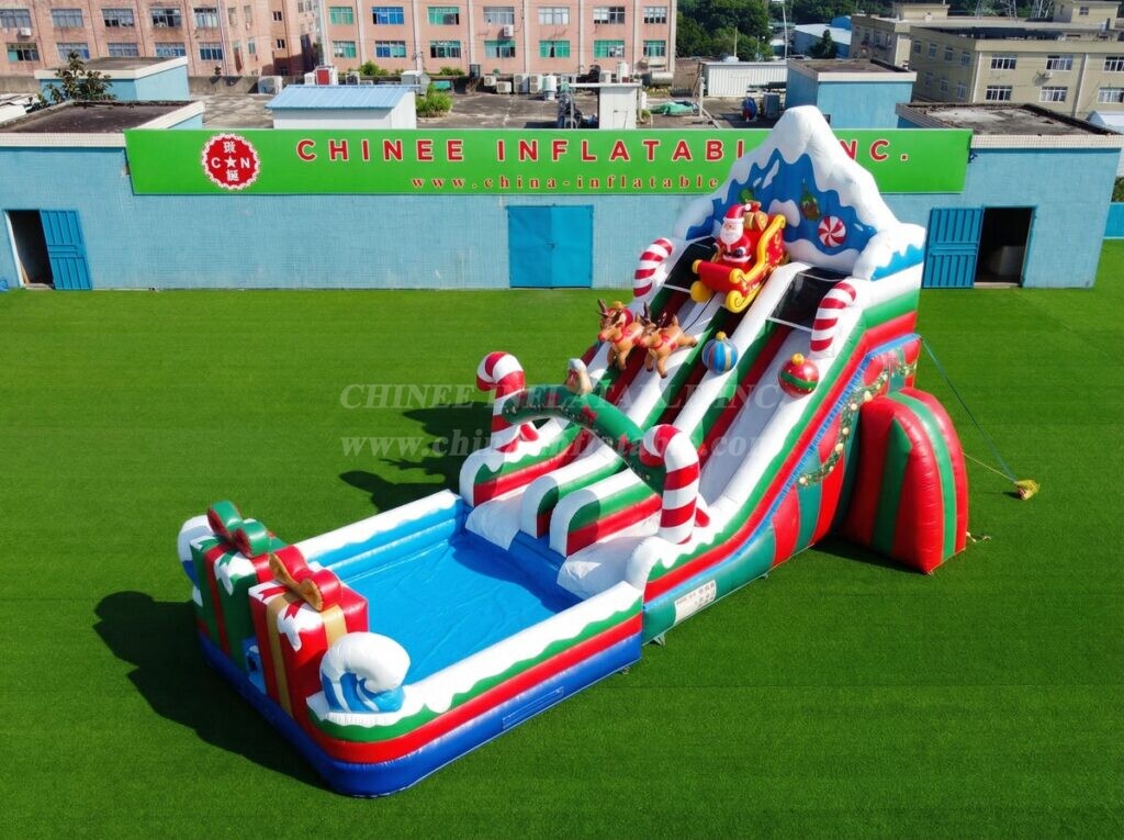 T8-6120 Christmas Theme Inflatable Water Slide