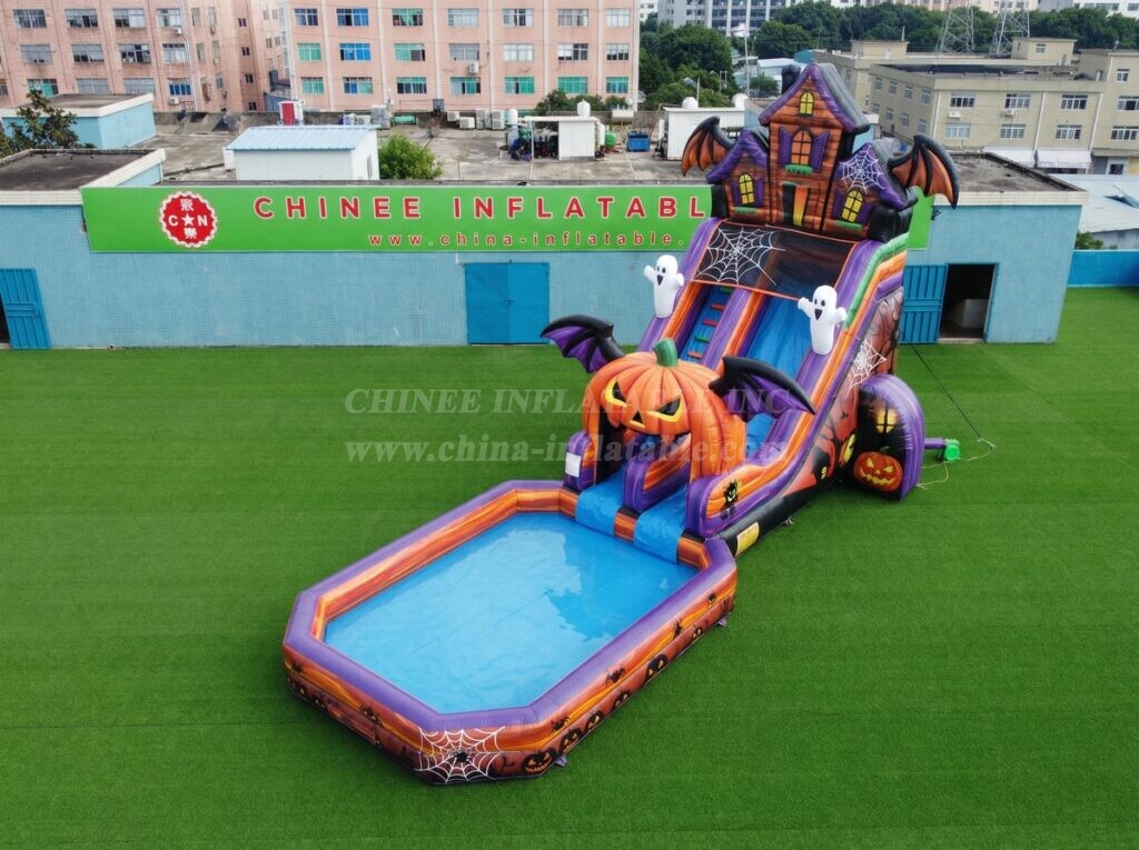 T8-6151 Halloween Theme Inflatable Water Slide