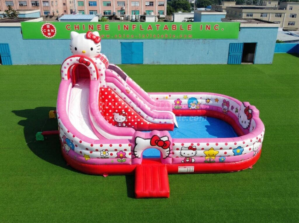 T8-6152 Hello Kitty Theme Inflatable Water Slide