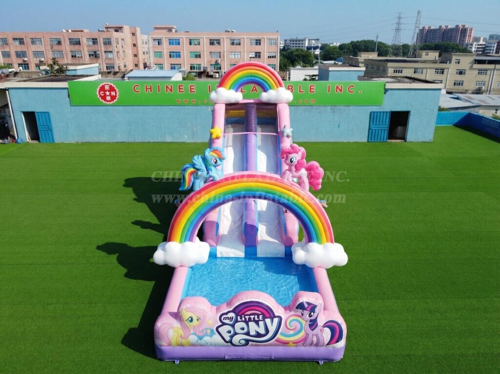 T8-6174 My Little Pony Theme Inflatable Water Slide
