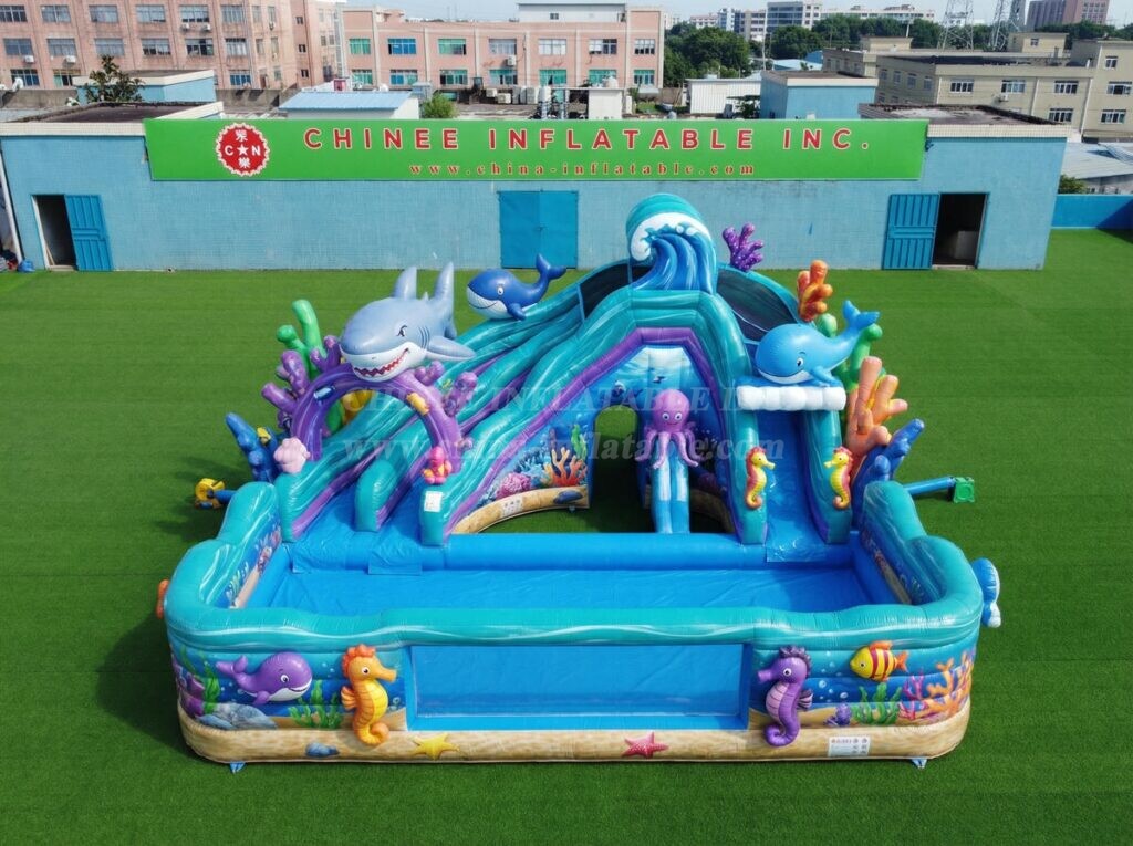 T8-6178 Ocean Theme Inflatable Water Slide