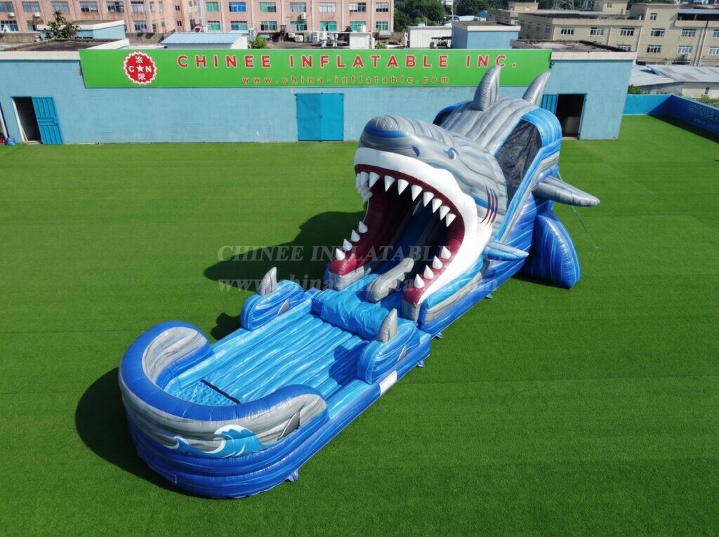 T8-6203 Shark Theme Inflatable Water Slide