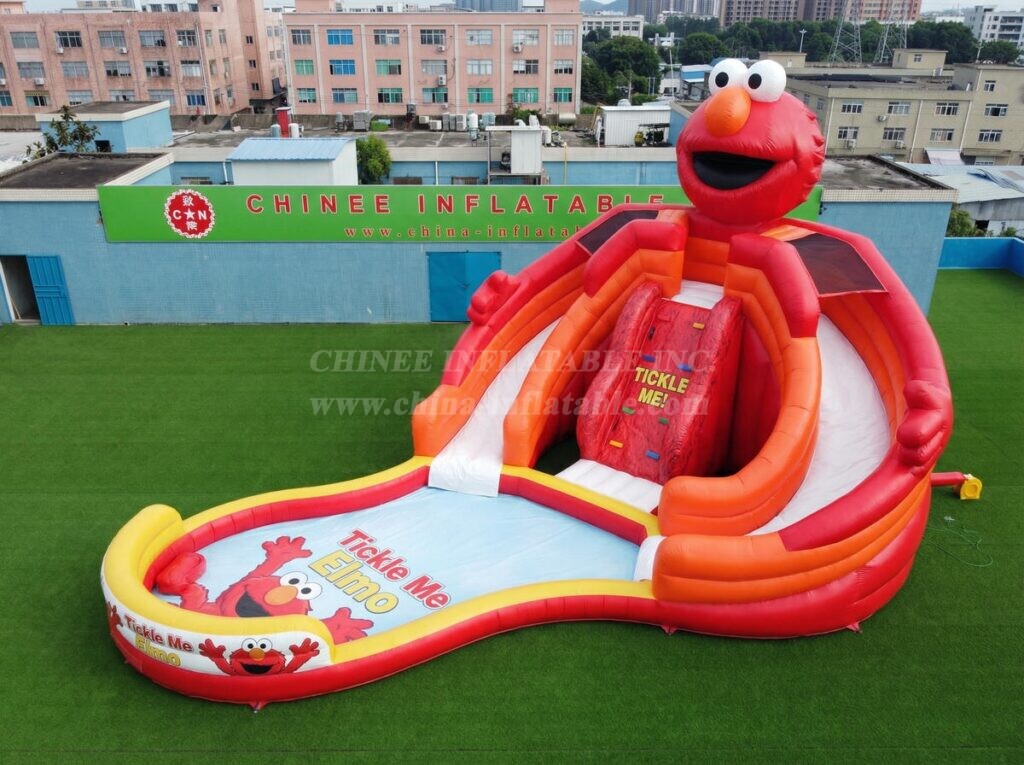T8-6212 Tickle Me Elmo Theme Inflatable Water Slide
