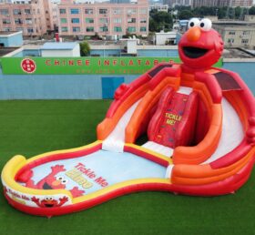 T8-6212 Tickle Me Elmo Theme Inflatable Water Slide