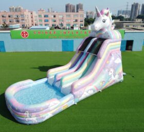 T8-6220 Unicorn Theme Inflatable Water Slide