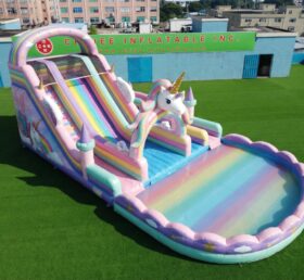 T8-6221 Unicorn Theme Inflatable Water Slide