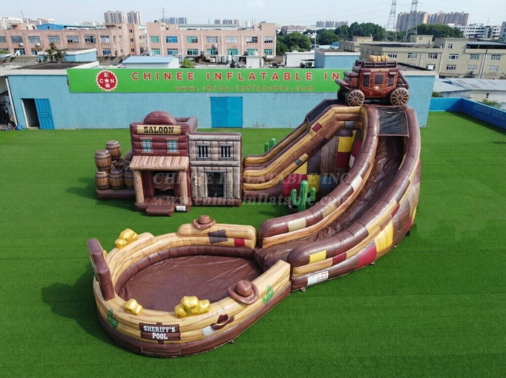 T8-6226 Wild West Theme Inflatable Water Slide
