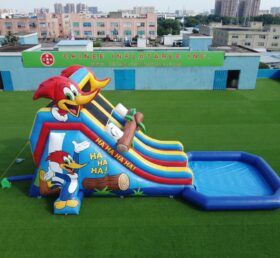 T8-6228 Woody Woodpecker Theme Inflatable Water Slide