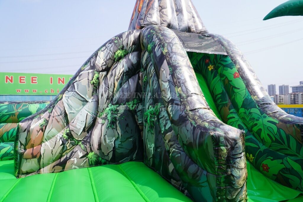 T2-4103G Dinosaur-Themed Inflatable Bouncer with Slide