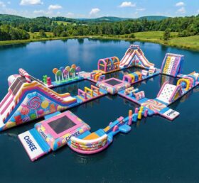 S719 Candy Theme Inflatable Water Park