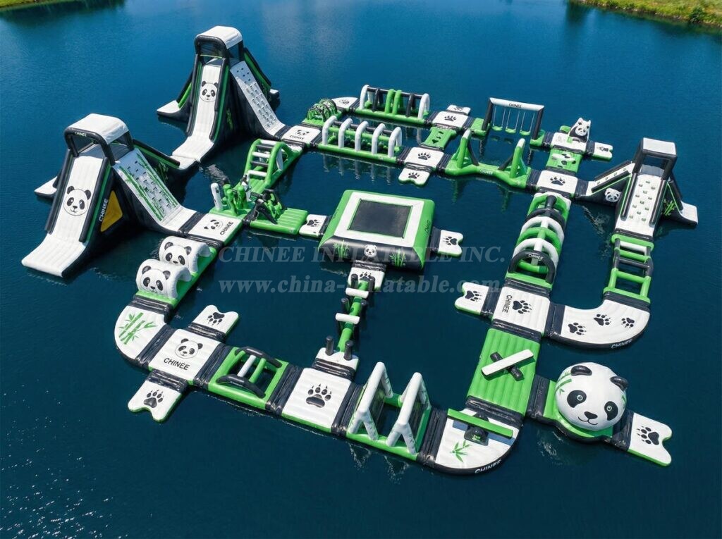 S732 Panda Theme Inflatable Water Park