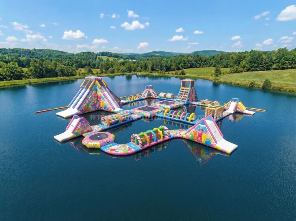 S763 Candy Theme Inflatable Water Park