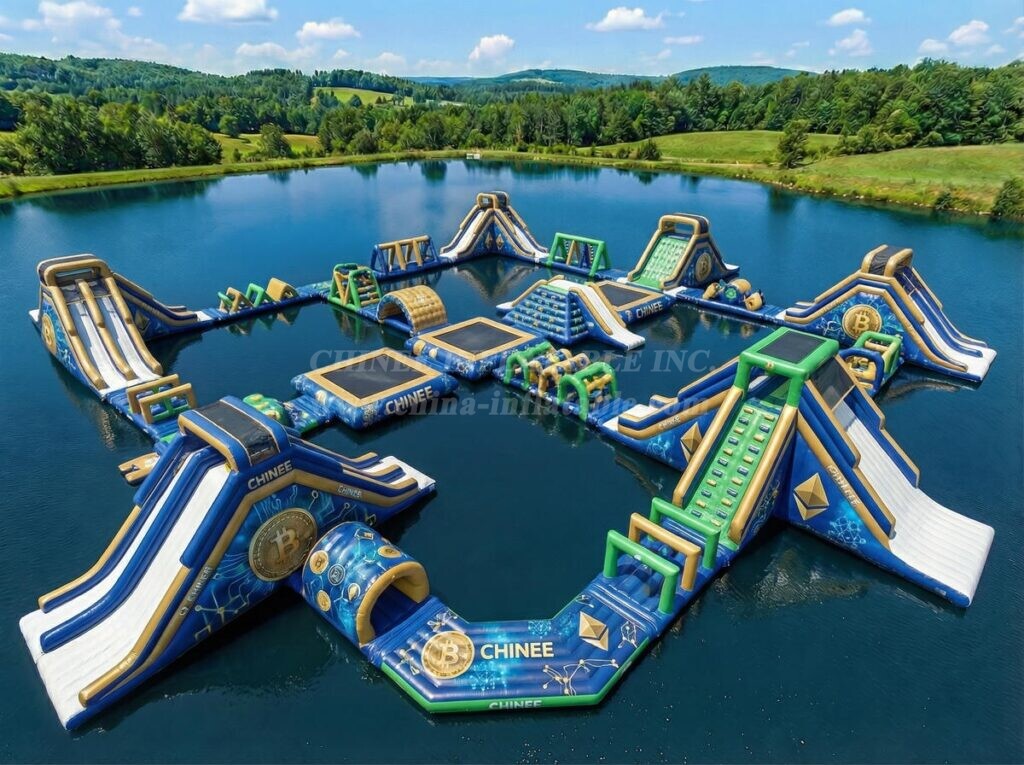 S772 Cryptocurrency Theme Inflatable Water Park