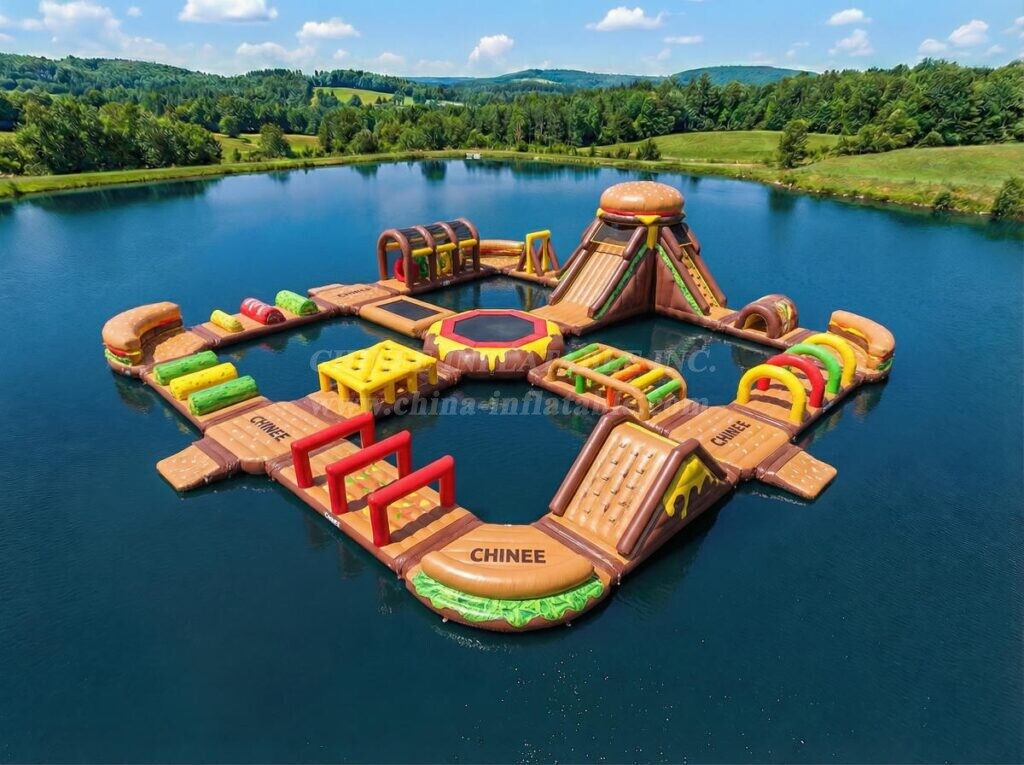S791 Hamburger Theme Inflatable Water Park