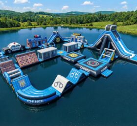 S816 Police Station Theme Inflatable Water Park