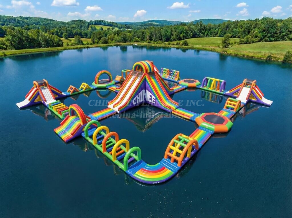 S868 Rainbow Theme Inflatable Water Park