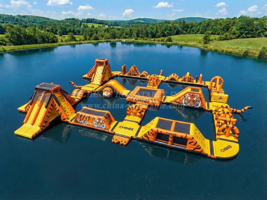 S874 Tiger Theme Inflatable Water Park