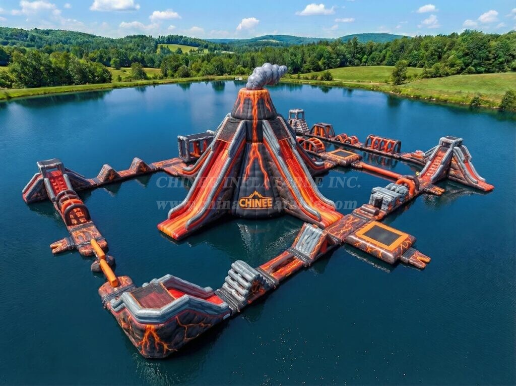 S878 Volcano Theme Inflatable Water Park