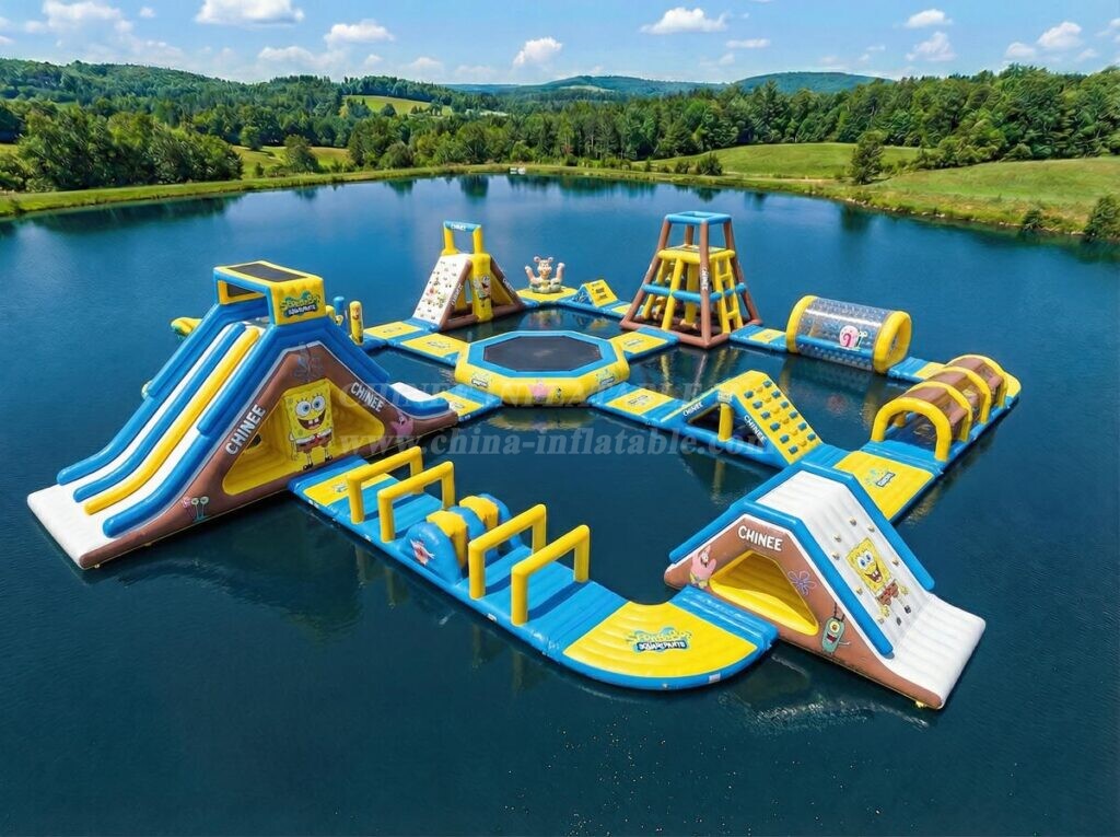 S932 Spongebob Theme Inflatable Water Park