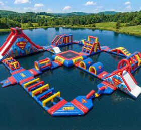 S935 Superman Theme Inflatable Water Park