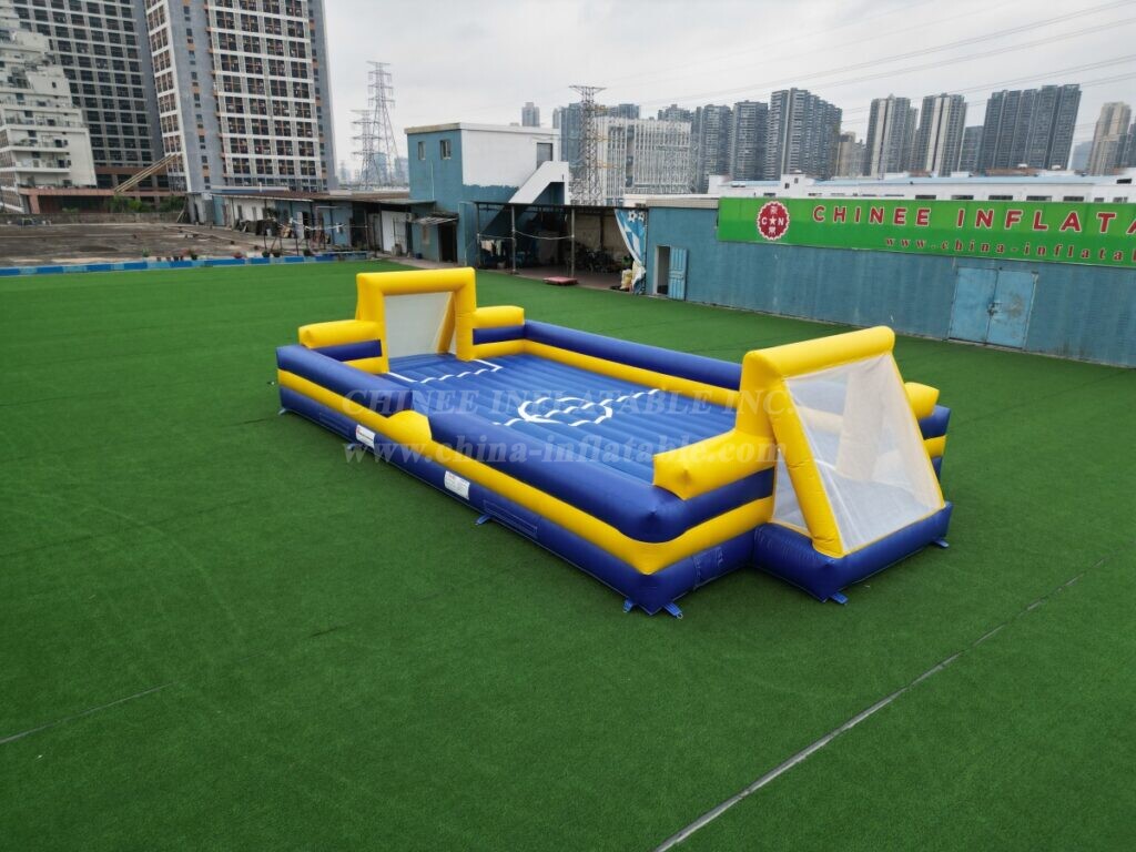 T11-4902 Yellow and Blue Color Scheme Inflatable Soccer Field