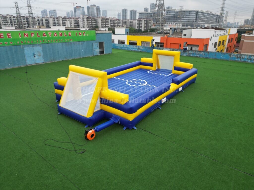 T11-4902 Yellow and Blue Color Scheme Inflatable Soccer Field