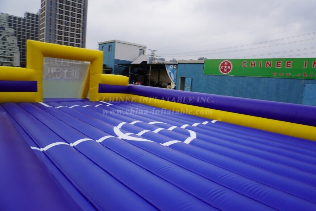 T11-4902 Yellow and Blue Color Scheme Inflatable Soccer Field