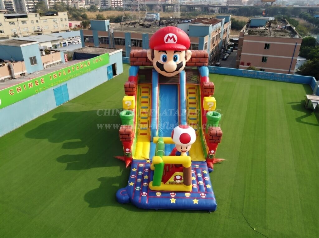 GS2-012B Super Mario Themed Giant Inflatable Dry Slide