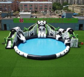 Pool2-740B Panda Theme Inflatable Water Park