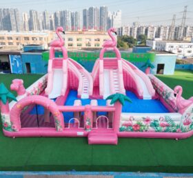 Pool3-430B Flamingo Paradise Inflatable Pool Water Park