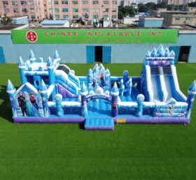 T2-8958 Frozen Theme Inflatable Combo Castle with Dual Slides