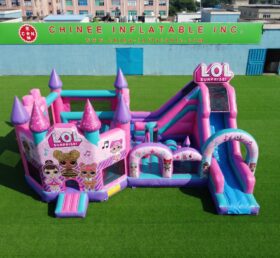 T2-8967 L.O.L. Surprise Inflatable Combo Bouncy Castle with Slide