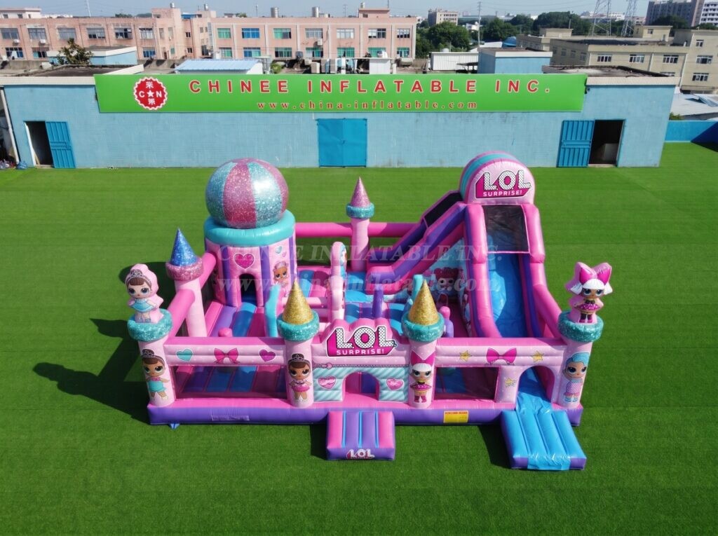 T2-8969 L.O.L. Surprise Inflatable Combo Castle with Slide