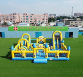 T2-8983 Minions Themed Inflatable Combo Bouncy Castle with Slide