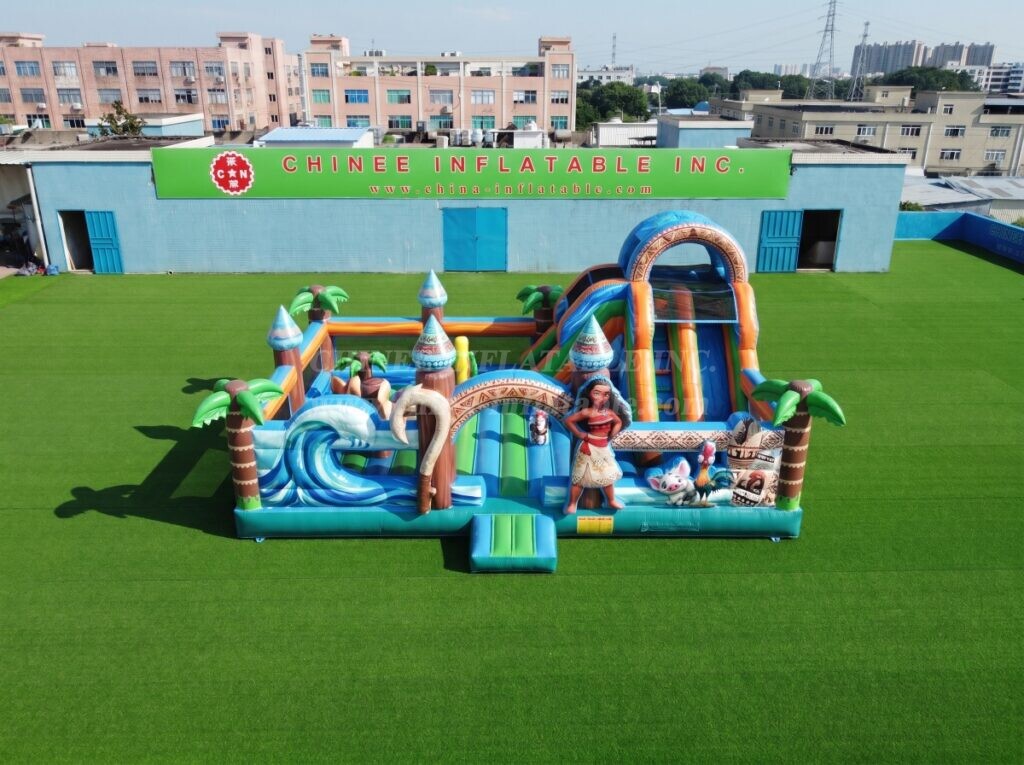 T2-8986 Moana Ocean Adventure Inflatable Combo Slide Bouncer
