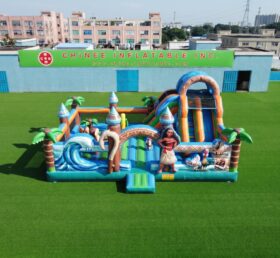 T2-8986 Moana Ocean Adventure Inflatable Combo Slide Bouncer