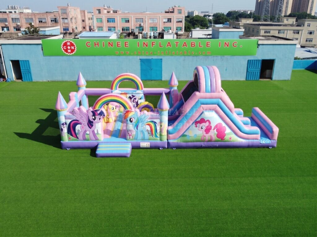 T2-8991 My Little Pony Inflatable Combo Bounce House with Slide