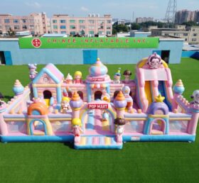 T2-8994 POP MART Theme Inflatable Combo Bouncy Castle with Slide