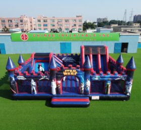 T2-9005 Star Wars Themed Inflatable Combo Bouncy Castle with Slide